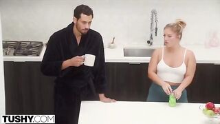 Nicole gets her tight asshole gapped by cheating husbands in TUSHY