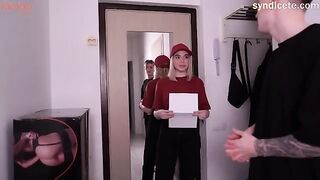 The delivery girl is not always a girl, sometimes it's a guy who delivers the package