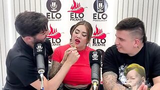 An interview with Elo Podcast turns into a hot encounter