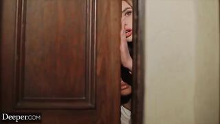 Scarlit Scandal and Kenzie Reeves are submitted to the mercy of a mysterious host in a captivating scene