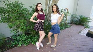 Step daughters Aliya Brynn and Jackie Rogen get a taste of intimacy with their stepdad