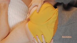 One beautiful woman, one dress, two passionate people making love
