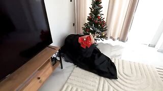 The courier brought a parcel and a package to the wife