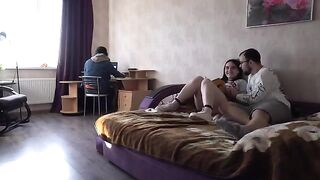 A girl was fucked behind the back of her husband in a steamy scene