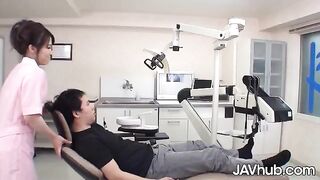 The dentist Mao Chinen gets fucked by her patient with a hard cock