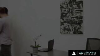 Two college guys get fucked by big-titted BBW Natasha Nice in a steamy session