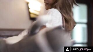 A busty blonde and her roommate have a hot pillow fight