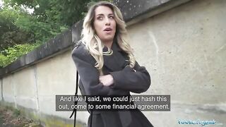 Hot French teacher seduced for cash in steamy Public Agent scene