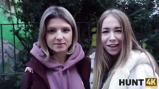 First time with two guys for a young beauty in a daring encounter