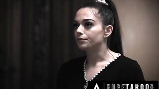 Cheerleader Sophia Burns seduced the stepson of her strict teacher to avoid failing