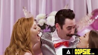 Lauren Phillips and April Olsen fuck Tommy Pistol in a steamy game