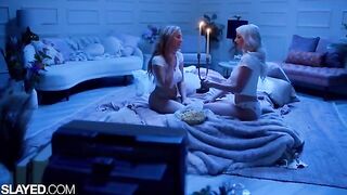 Besties Skye and Blake enjoy intimate lesbian sex