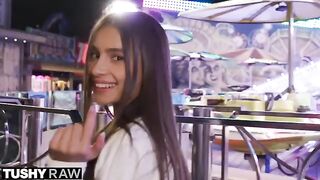 TUSHYRAW Perfect petite Vanessa gets her ass stretched out in intense action