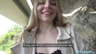 Cute young long haired Ukrainian gets talked into sex