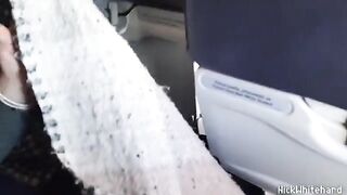 Airplane! Horny pilot's wife exposes huge boobs in public