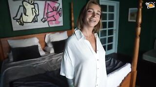 Hot blonde MILF gets fucked hard in the hotel room