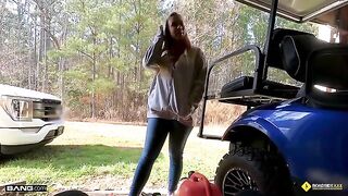 Our mechanic is lucky to fuck a busty blonde babe Bailey Brooke