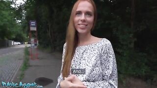 Naughty natural 22-year redhead gets anal sex on a date