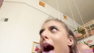Brunette Gia Derza gets her pussy and ass gapped by two cocks