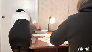 Instead of an exam, the student got fucked by the teacher in ass