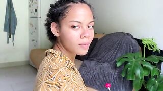 The slut is begging for a normal-sized dick to finish in her mouth