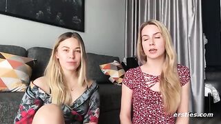 Two amateur girls are having their first experience with each other