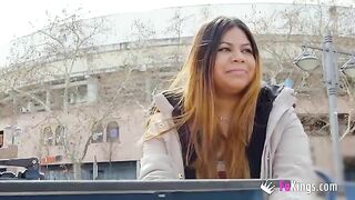 Amateur Yiyi Candy, a fat Latina, exposes her body on the street before getting fucked hard