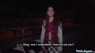 A hot French model agreed to fuck for cash in public