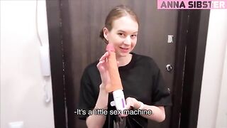 The courier tried a new sex toy with the customer in a steamy encounter