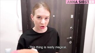 The courier tried a new sex toy with the customer in a steamy encounter