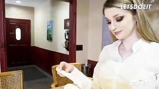 Two kinky sluts seduced their boss for a hard threesome in the office