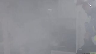 Firefighters fucked busty slut Monika Fox in an intense orgy scene