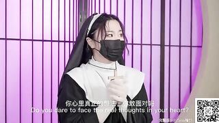 A nun, longing for intimacy, imagines a passionate encounter with a man