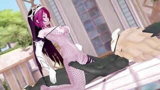 Rosaria’s huge chest is a perfect place for Hillachurl to fuck