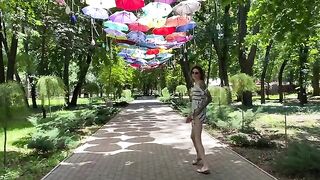 I took out my panties in the park and played with my pussy publicly