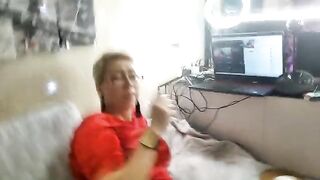 The sexual love of adulthood! Sex on camera and POV from a female face! Funny games with mature clit!