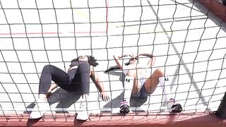 Exercise routine with my Colombian lesbian friend Carla Morelli