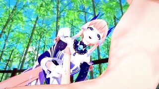 Kokomi's first anal with a cum shot all over her face - Genshin Impact