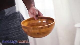 Small tits Russian beauty Elena Vedem gets fucked in massage room