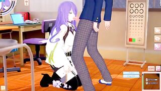 Hentai game Koikatsu! featuring Moona Hoshinova's big tits scene