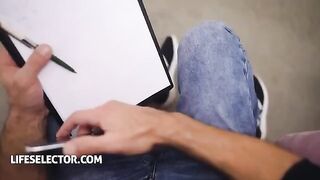 Sporty teen Veronica Leal fucks the casting director on cam