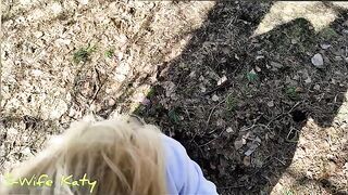 A cute girl was walking and came across a big dick in her pussy