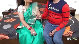 Desi Pari teaches her tuition student with a wet pussy and big boobs