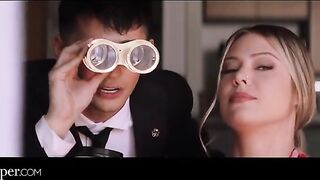 Avery from Deeper watches as her cheating neighbor gets intimate with a stunning blonde
