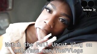 Ebony babe got banged hard in the car by The Porn Vlogs