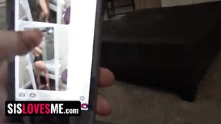 Step-sister with big tits Alex Jane gets her pussy full of cum in this steamy video