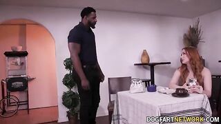 Redhead hottie Madison Morgan gets her pussy smashed