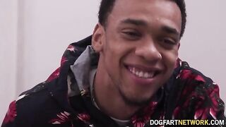 Cute blonde Heather Honey fucked by two huge black cocks in a DP scene