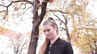 Pickup for casting with petite teen Olivia Sparkle from Prague for raw action