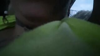 Katty Blake has sex in the car while driving through Bucaramanga streets
